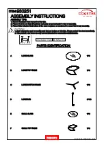 Предварительный просмотр 2 страницы Coaster 930251 Assembly Instructions Manual