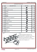 Preview for 3 page of Coaster 950171 Assembly Instruction Manual