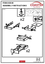 Preview for 3 page of Coaster 953549 Assembly Instructions Manual