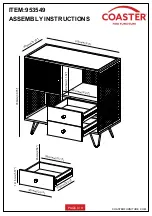 Preview for 9 page of Coaster 953549 Assembly Instructions Manual