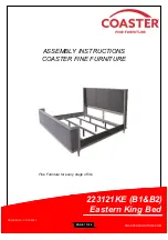 Preview for 1 page of Coaster Alderwood 223121KE Assembly Instructions Manual