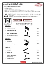 Preview for 2 page of Coaster Azalia 224281KE Assembly Instructions Manual