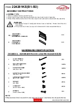 Preview for 3 page of Coaster Azalia 224281KE Assembly Instructions Manual