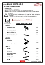 Preview for 2 page of Coaster Azalia 224281KW Assembly Instructions Manual