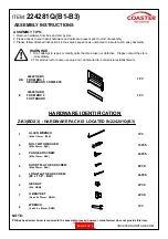 Предварительный просмотр 3 страницы Coaster Azalia 224281Q Assembly Instructions Manual