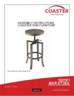 Coaster BAR STOOL 122101 Assembly Instructions Manual preview