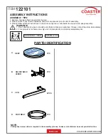 Preview for 2 page of Coaster BAR STOOL 122101 Assembly Instructions Manual