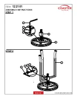 Preview for 4 page of Coaster BAR STOOL 122101 Assembly Instructions Manual