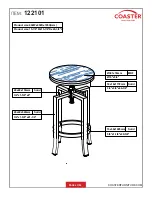 Preview for 6 page of Coaster BAR STOOL 122101 Assembly Instructions Manual