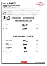 Preview for 2 page of Coaster Barzini 205897STL Assembly Instructions