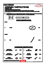 Preview for 2 page of Coaster BECKHAM 106440 Assembly Instructions