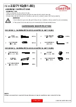 Preview for 3 page of Coaster Bennington 222711Q Assembly Instructions Manual