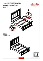 Preview for 5 page of Coaster Bennington 222711Q Assembly Instructions Manual