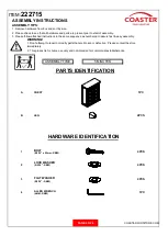 Preview for 2 page of Coaster Bennington 222715 Assembly Instructions