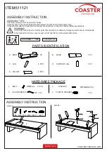 Preview for 2 page of Coaster Blake 511121 Assembly Instructions