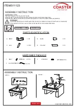 Предварительный просмотр 2 страницы Coaster Blake 511123 Assembly Instructions