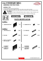 Preview for 2 page of Coaster Bowfield 315900Q Assembly Instructions Manual