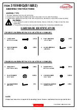 Preview for 3 page of Coaster Bowfield 315900Q Assembly Instructions Manual