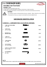 Preview for 3 page of Coaster Brodie 300554 Assembly Instructions Manual