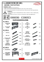 Preview for 2 page of Coaster California 222631KWB1 Assembly Instructions Manual