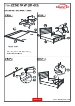 Preview for 4 page of Coaster California 222631KWB1 Assembly Instructions Manual