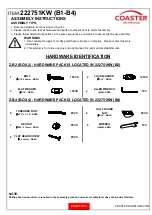 Preview for 3 page of Coaster California 222751KW Assembly Instructions Manual