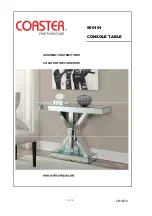 Coaster Console Table 950191 Assembly Instructions preview