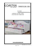 Coaster DAYBED Assembly Instructions preview