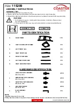 Preview for 2 page of Coaster Dewey 115209 Assembly Instructions