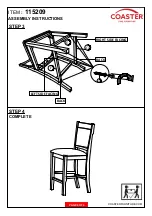 Preview for 4 page of Coaster Dewey 115209 Assembly Instructions