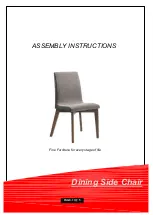 Preview for 1 page of Coaster Dining Side Chair Assembly Instructions Manual