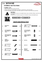 Preview for 2 page of Coaster Eastern King 207041KE Assembly Instructions Manual