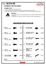 Preview for 3 page of Coaster Eastern King 207041KE Assembly Instructions Manual