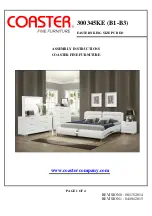 Coaster EASTERN KING SIZE PU BED 300345KE Assembly Instructions preview