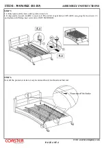 Preview for 4 page of Coaster EASTERN KING SIZE PU BED 300345KE Assembly Instructions