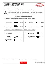 Preview for 3 page of Coaster Eleanor 223461KW Assembly Instructions Manual