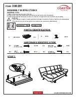 Preview for 2 page of Coaster FINE FURNITURE 300291 Assembly Instructions