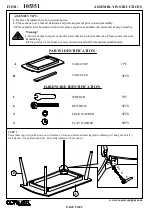 Preview for 2 page of Coaster FIXED TOP 105351 Assembly Instructions