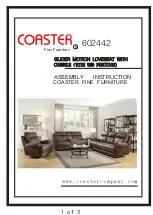 Preview for 1 page of Coaster GLIDER MOTION LOVESEAT 602442 Assembly Instruction