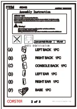 Preview for 2 page of Coaster GLIDER MOTION LOVESEAT 602442 Assembly Instruction