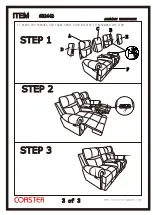 Preview for 3 page of Coaster GLIDER MOTION LOVESEAT 602442 Assembly Instruction