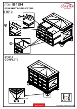 Preview for 4 page of Coaster Hartshill 881284 Assembly Instructions Manual