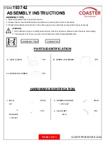 Preview for 2 page of Coaster Heather 193742 Assembly Instructions