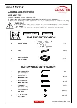 Preview for 2 page of Coaster Jakob 115132 Assembly Instructions