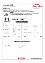 Preview for 2 page of Coaster Kamilah 511152 Assembly Instructions