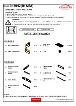 Preview for 2 page of Coaster Kingston 315962 Assembly Instructions Manual