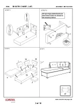 Preview for 3 page of Coaster LAF Chaise 501687 Assembly Instruction Manual