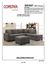 Preview for 6 page of Coaster LAF Chaise 501687 Assembly Instruction Manual