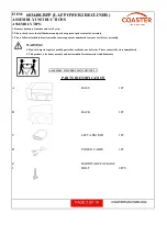 Предварительный просмотр 2 страницы Coaster LAF POWER2 603440LRPP Assembly Instructions Manual