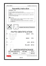 Preview for 2 page of Coaster LOVESEAT 506582 Assembly Instruction